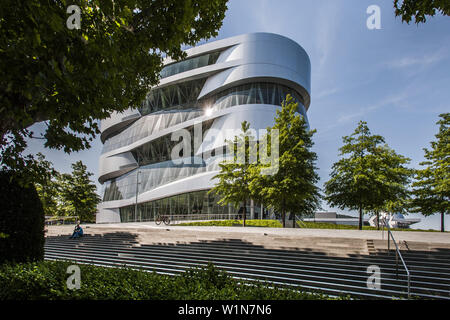 Mercedes Benz Museum di Stoccarda, Baden-Wuerttemberg, Germania meridionale, Germania Foto Stock