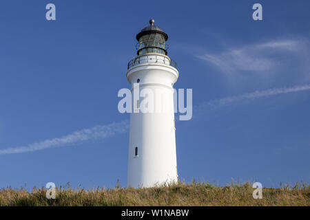 Faro di Hirthals, Jutland settentrionale, nello Jutland, Penisola cimbra, Scandinavia, Danimarca, Nord Europa Foto Stock