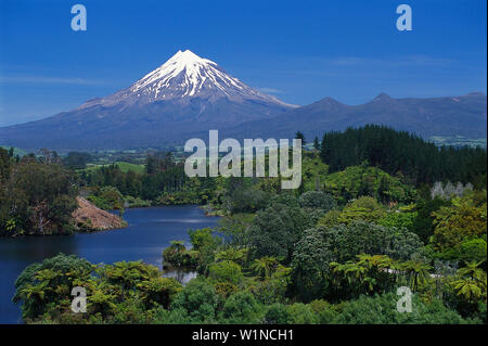 Mount Taranaki, nei pressi di New Plymouth , Taranaki, Isola del nord della Nuova Zelanda Foto Stock