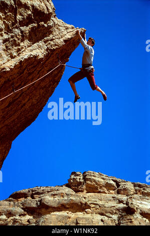 Il freeclimbing, Sud Africa Foto Stock