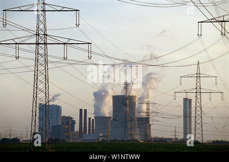 Centrali elettriche a carbone NiederaussernW Germania Foto Stock