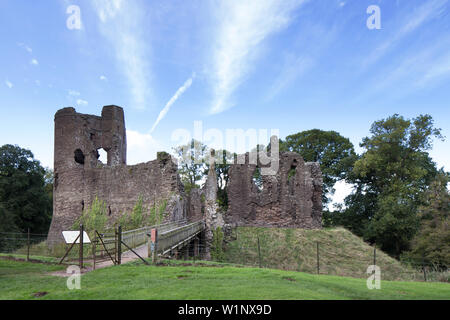 Grosmont Castle, uno dei "tre castelli di Gwent" costruiti dai Normanni per controllare il paese di confine tra Inghilterra e Galles. Foto Stock