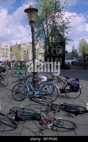Il Cafe de Sluyswacht, Jodenbreestraat , Amsterdam, Paesi Bassi, Europa Foto Stock