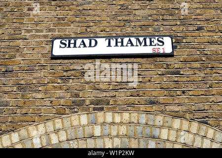 Shad Thames segno Foto Stock