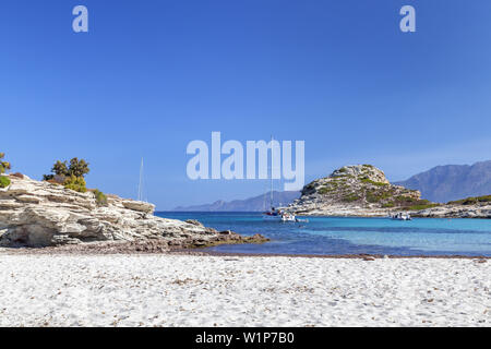 Spiaggia Plage de Loto nel deserto dello Agriates, vicino a Saint-Florent, Corsica, Francia meridionale, Francia, Europa meridionale Foto Stock