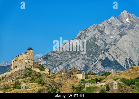 Castello di Notre-dame de valère, Sion, Sion, Vallese, Svizzera Foto Stock