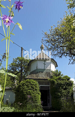 La chiesa, Friedenskirche, Olympiapark, Monaco di Baviera, Germania Foto Stock