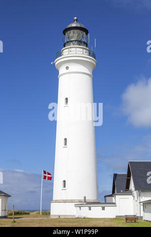 Faro di Hirthals, Jutland settentrionale, nello Jutland, Penisola cimbra, Danimarca, Scandinavia, Europa settentrionale Foto Stock