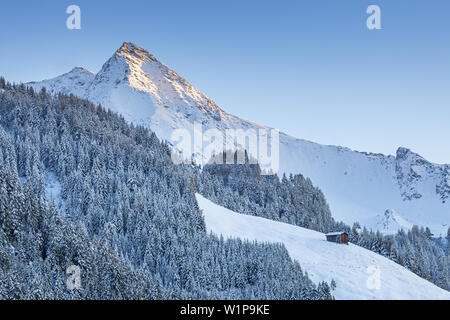 Ahornspitze montagna delle Alpi della Zillertal, Hippach, Mayrhofen, Tirolo, Austria, Europa Foto Stock