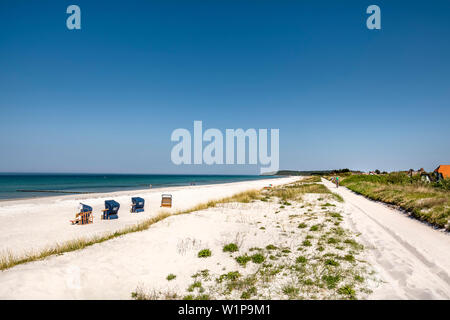 Spiaggia, Vitte, Hiddensee isola, Meclemburgo-Pomerania Occidentale, Germania Foto Stock