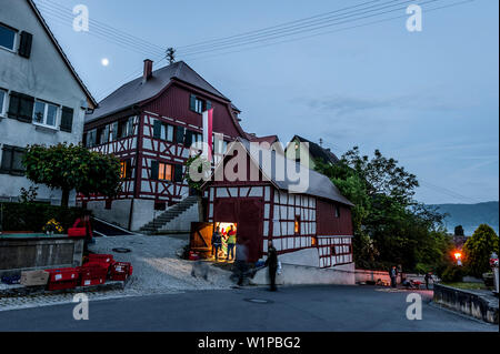 Il Corpus Domini, la festa del Corpus Domini, processione, Sipplingen, Lago di Costanza, Baden-Wuerttemberg, Germania, Europa Foto Stock