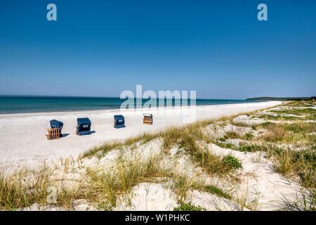 Spiaggia, Vitte, Hiddensee isola, Meclemburgo-Pomerania Occidentale, Germania Foto Stock