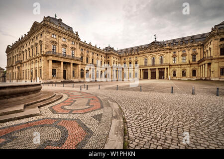 Patrimonio Mondiale UNESCO Wuerzburg residence palace, Wuerzburg, Frankonia, Baviera, Germania Foto Stock