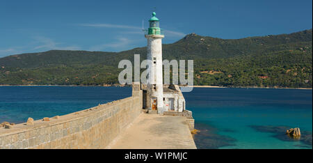 Faro di Propriano, Dipartimento di Corse du Sud, Corsica, Francia Foto Stock