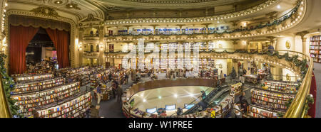 Interno dell'Ateneo bookstore interno, ex teatro in Buenos Aires, Panorama, Argentina Foto Stock