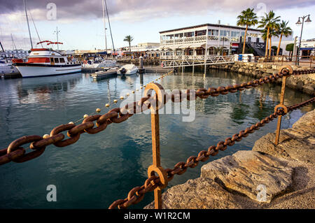 Marina Rincon, Playa Blanca, Lanzarote, Isole Canarie, Spagna Foto Stock