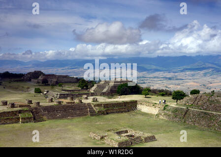 Monte Alban vicino a Oaxaca, Messico Foto Stock