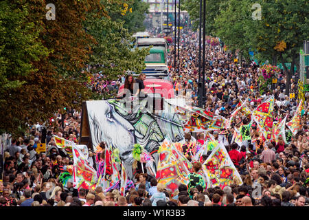 Carnevale di Notting Hill, Londra, Inghilterra Foto Stock