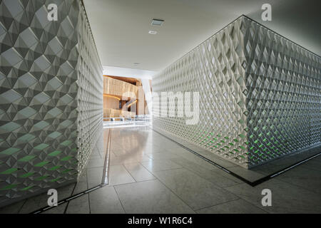 Parete futuristico, coperchio interno dell Opera, la Nuova Opera House di Oslo, Norvegia, Scandinavia, Europa Foto Stock