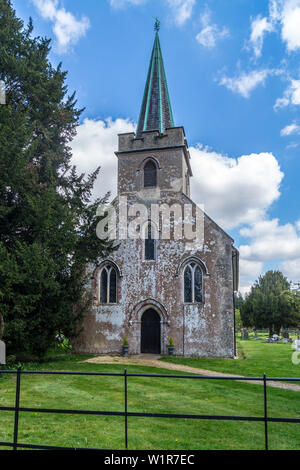 Chiesa di San Nicola, Steventon, luogo di nascita di Jane Austen, Hampshire, Inghilterra Foto Stock