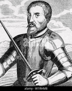 HERNANDO de Soto (c) 1500-1542 esploratore spagnolo e conquistador Foto Stock