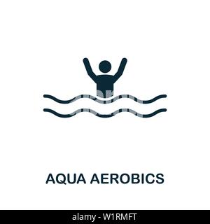 Aqua Aerobics Icona vettore illustrazione. Segno creativo dalla raccolta di icone. Riempito flat Aqua Aerobics Icona per computer e mobile. Symbol, il logo vect Illustrazione Vettoriale