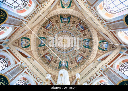 Interno della Moschea Ortakoy nella città di Istanbul dalla Turchia. Foto Stock