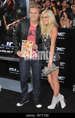 LOS ANGELES, CA. Agosto 06, 2009: Spencer Pratt & Heidi Montag presso il Los Angeles premiere di 'G.I. Joe: la salita del Cobra' a Grauman's Chinese Theater di Hollywood. © 2009 Paul Smith / Featureflash Foto Stock