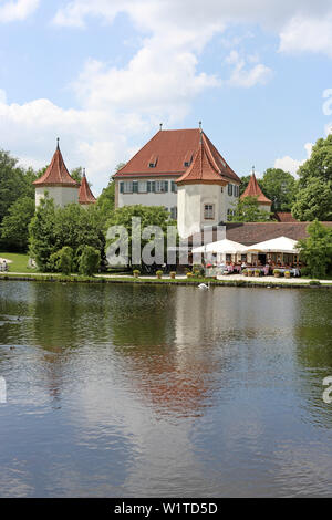 Il castello di Blutenburg, Obermenzing, Monaco di Baviera, Germania Foto Stock