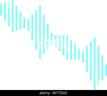 Icona dell'equalizzatore, stile isometrico Illustrazione Vettoriale