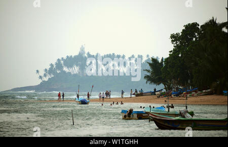 Spiaggia in Aluthgama vicino Beruwela, la Westcoast, Sri Lanka Foto Stock