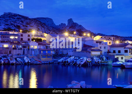 Les Goudes a Cap Croisette nei pressi di Marsiglia, Provenza, Francia Foto Stock