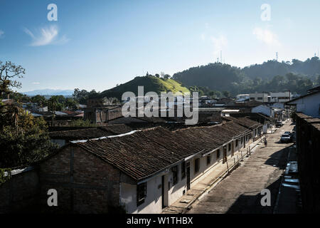 Vista in Cerro El Morro montagna, Popayan, Departmento de Cauca, Colombia, Southamerica Foto Stock