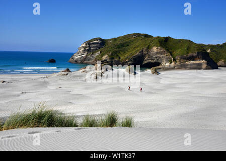 Wharariki Beach, Capo addio, Isola del Sud, Nuova Zelanda Foto Stock