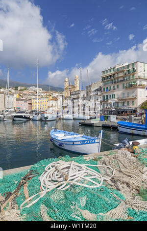 Barca da pesca in Port de Plaisance di Bastia, Corsica, Francia meridionale, Francia, Europa meridionale Foto Stock