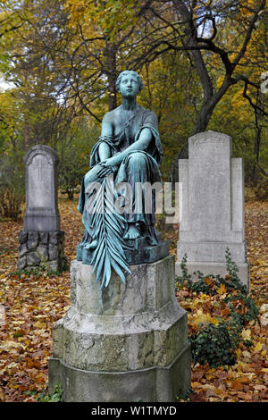 Graves, Alter Friedhof Noerdlicher, Maxvorstadt, Monaco di Baviera, Baviera, Baviera, Germania Foto Stock