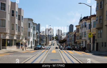 Tipico di San Francisco Downtown street Foto Stock