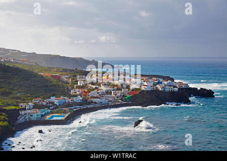 Las Aguas, costa rocciosa a San Juan de la Rambla, Tenerife, Isole Canarie, Islas Canarias, Oceano Atlantico, Spagna, Europa Foto Stock