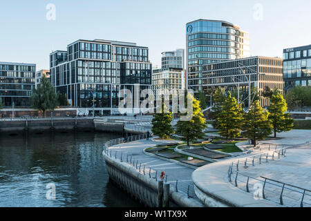 Edifici moderni in Hafencity di Amburgo, Germania settentrionale, Germania Foto Stock
