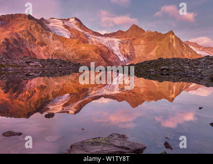 Wilder Freiger, grunau, Alpi dello Stubai, Tirolo, Austria Foto Stock