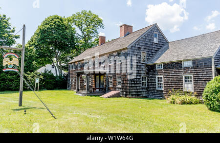 Moriches Inn edificio storico in cui James Madison e Thomas Jeferson alloggiato nel 1791 Long Island New York STATI UNITI D'AMERICA Foto Stock