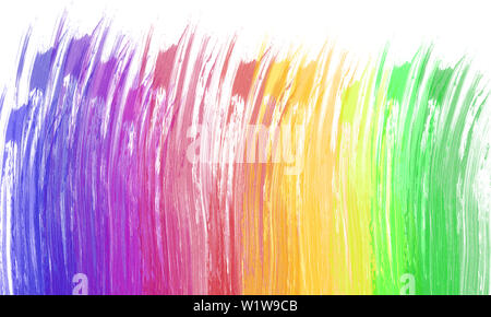 Arcobaleno colorato sfondo. Spazzole vernice. Foto Stock