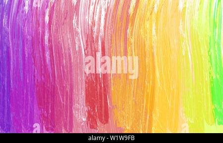 Arcobaleno colorato sfondo. Spazzole vernice. Foto Stock