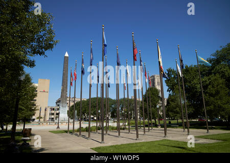 Veterans Memorial plaza in ndianapolis Indiana USA Foto Stock