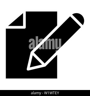 Icona Modifica, illustrazione vettoriale,l'interfaccia utente di glifi Foto Stock