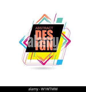 Telaio del vettore per il testo Arte moderna grafica per hipsters. elemento per la progettazione di schede aziendali, inviti, carte regalo Illustrazione Vettoriale