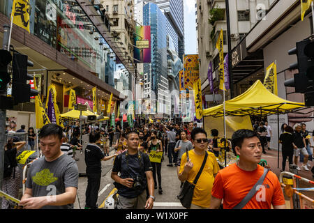 La democrazia nel rally di Hong Kong: Foto Stock