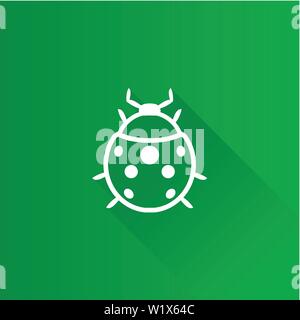 Icona di Bug in Metro interfaccia utente in stile di colore. Insetti, virus informatico Illustrazione Vettoriale