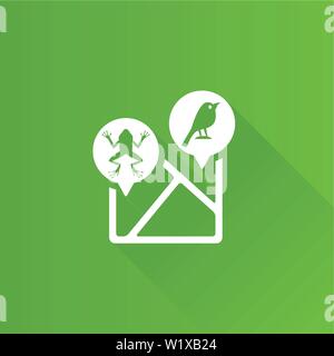 Mappa dello Zoo icona nella metropolitana di interfaccia utente in stile di colore. Illustrazione Vettoriale