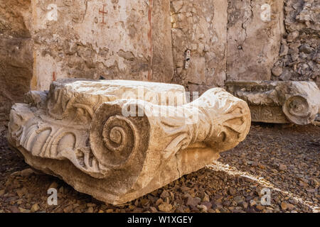 Lycian rovine della città antica di Olympos in Cirali village, Turchia Foto Stock